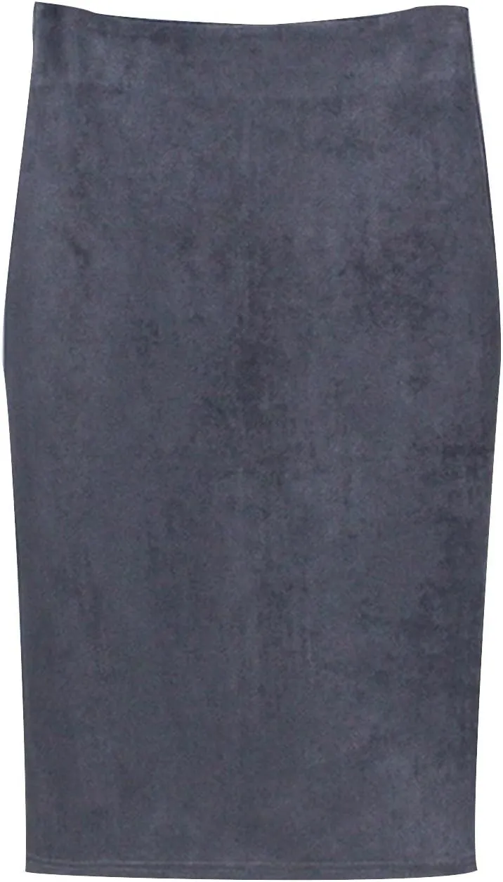 Women's High Waist Skirts Slim Bodycon Party Club Night Out Midi Pencil Skirts Bodycon Pencil Velvet Long Skirt