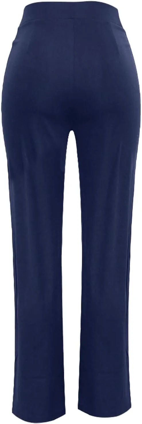 Women's High Waist Wide Leg Pants Yoga Trousers with Pockets Stretch Loose Casual Lounge Sweatpants Joggers