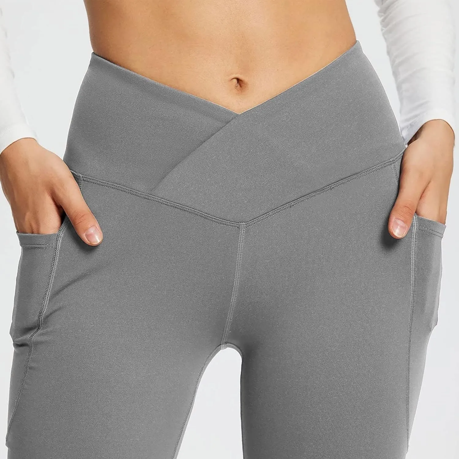 Womens High Waisted Flare Leg Bell Bottoms Trousers Skinny Palazzo Pants Wide Leg Bootcut Gym Workout Yoga Pants
