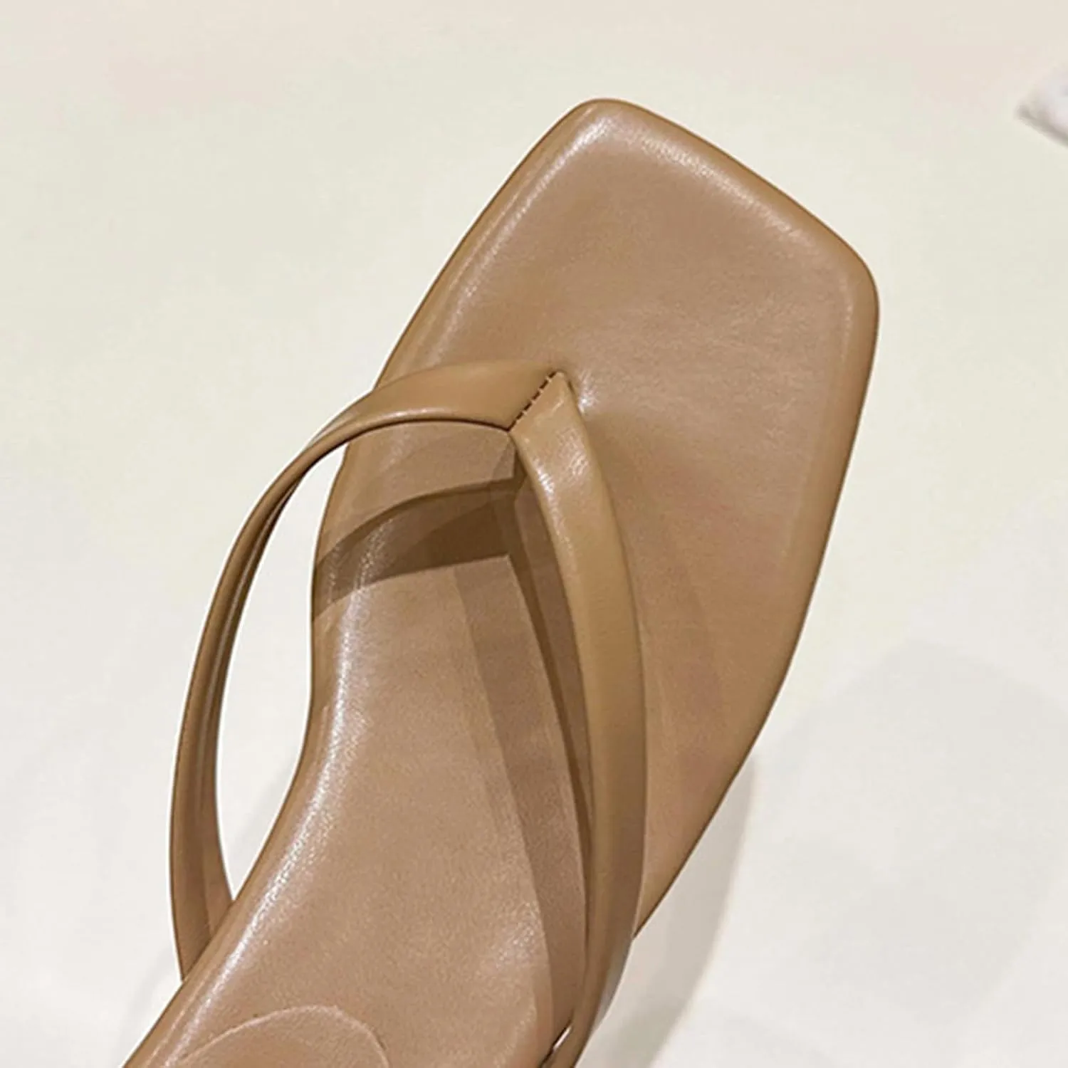 Women's Kitten Heels Sandals Square Open Toe Flip Flop Heels Elegant Womens Sandals for Wedding Slingback Low Heel Summer Dressy Slipper Comfortable Beach Shoes Going Out Fashion Slippers