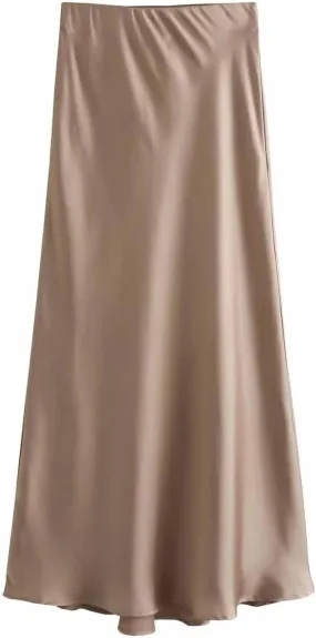 Women's Long Skirt Dressy Casual High Waisted A Line Flowy Ruffle Elegant Party Skirts Trendy Comfortable Solid Skirt