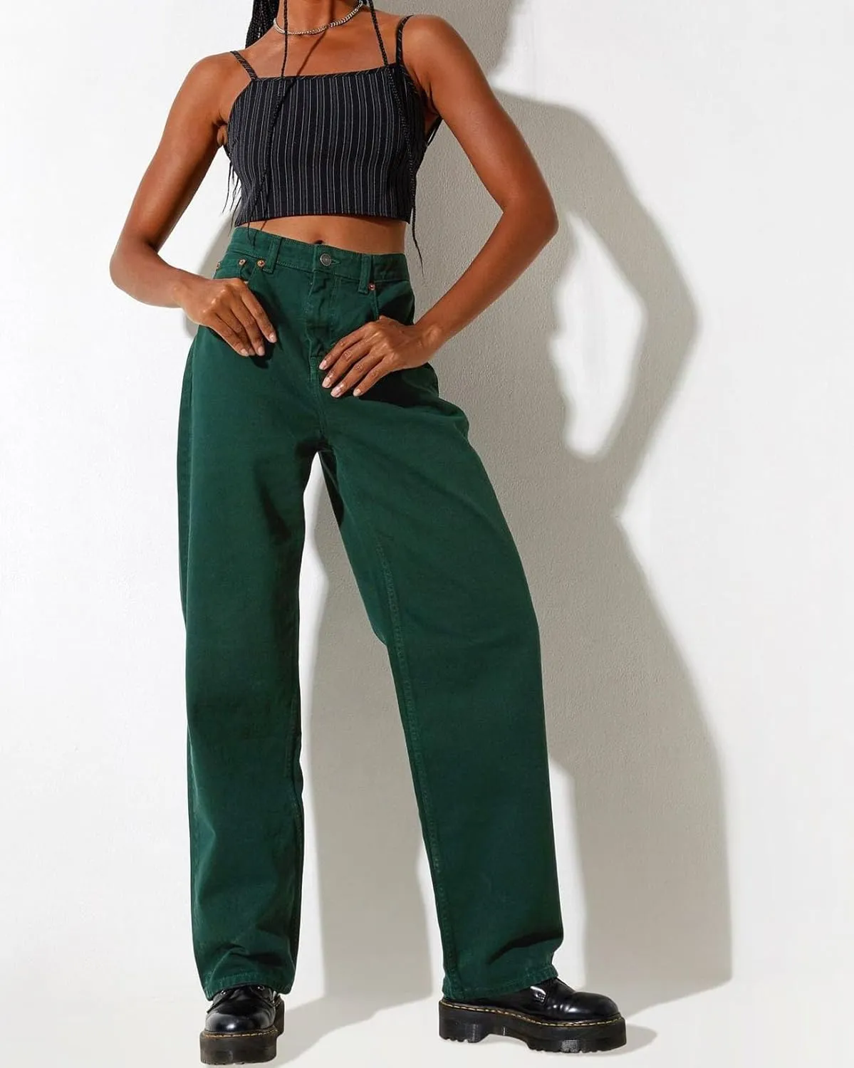 Women's Loose Jeans High Waisted Wide Leg Baggy Straight Jeans Denim Pants