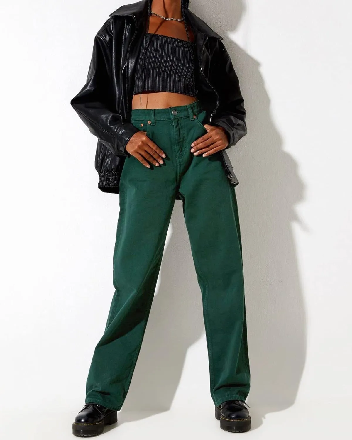 Women's Loose Jeans High Waisted Wide Leg Baggy Straight Jeans Denim Pants