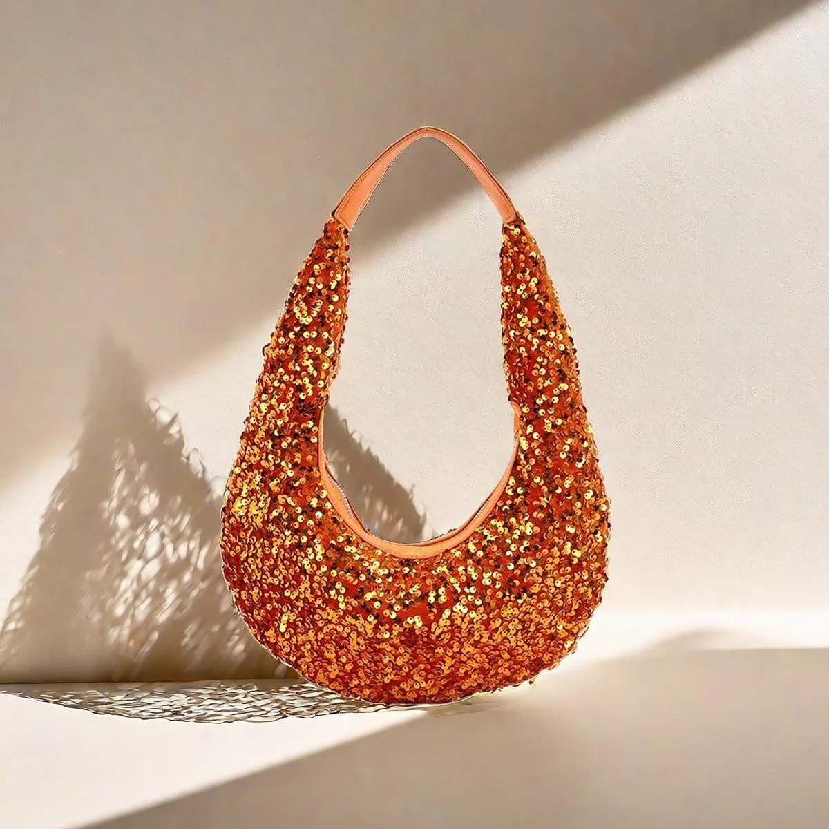 Womens Mermaid Sequins Shoulder Bag Reversible Sequin Handbag Purse Sparkling Tote Shiny Hobo Bag