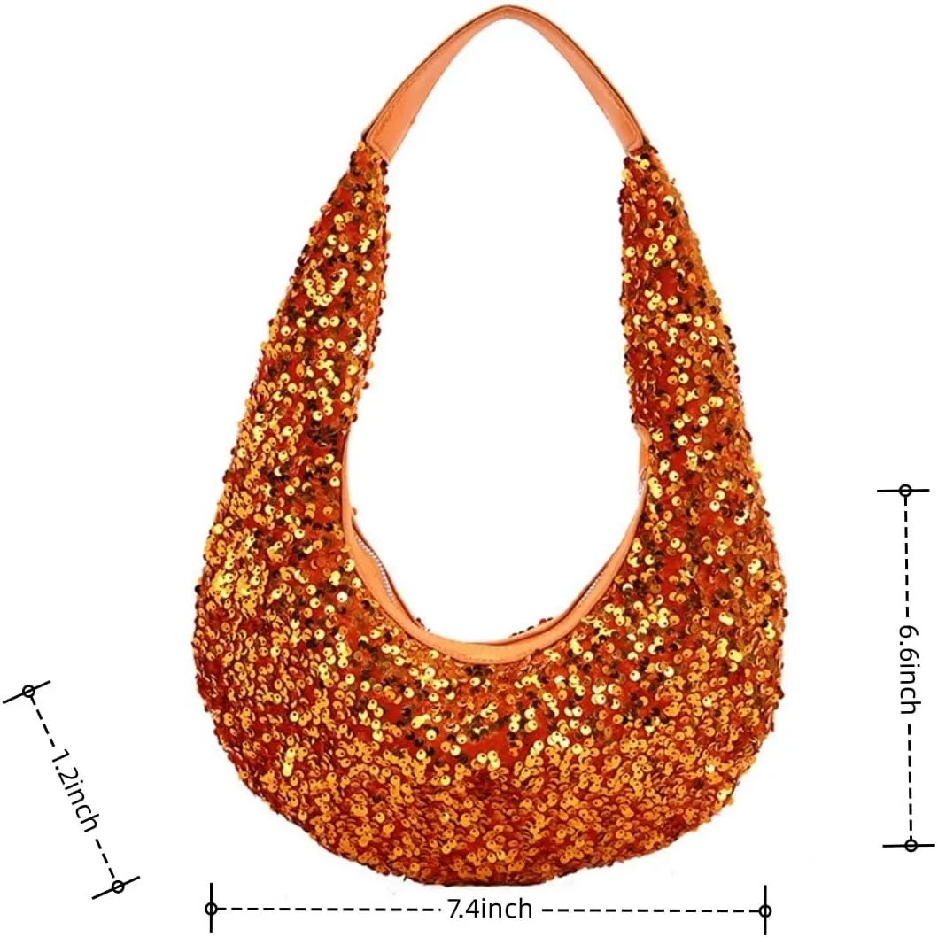 Womens Mermaid Sequins Shoulder Bag Reversible Sequin Handbag Purse Sparkling Tote Shiny Hobo Bag