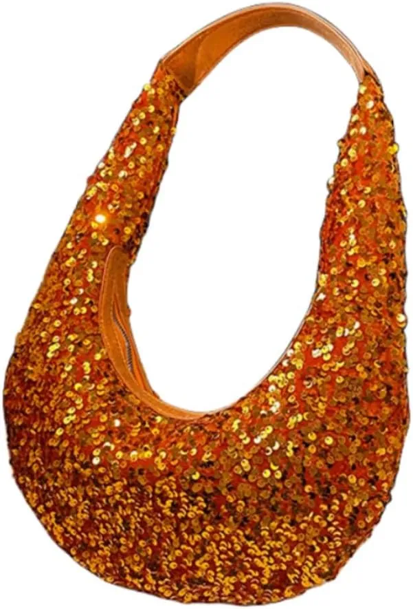 Womens Mermaid Sequins Shoulder Bag Reversible Sequin Handbag Purse Sparkling Tote Shiny Hobo Bag
