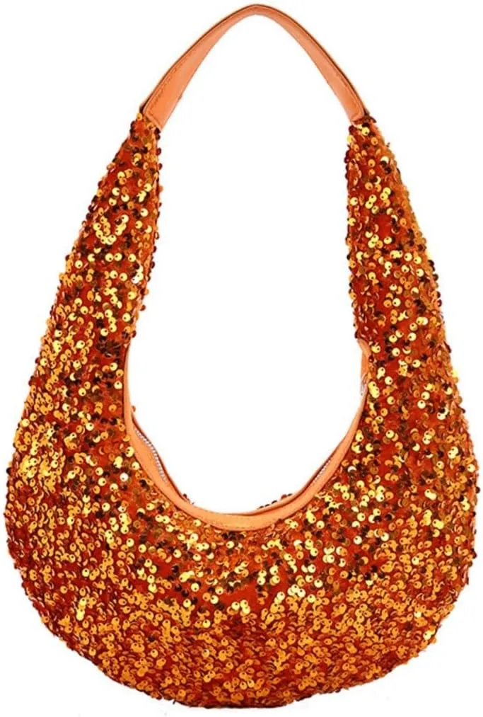 Womens Mermaid Sequins Shoulder Bag Reversible Sequin Handbag Purse Sparkling Tote Shiny Hobo Bag