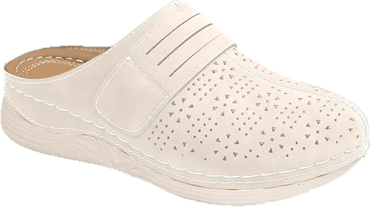 Womens Mules and Clogs Slip On Breathable Casual Walking Shoes Closed Toe Comfortable Flat Mule Shoes Summer Dressy Walking Wedge Clogs Slippers Lightweight Going Out Orthopedic Trendy Footwear