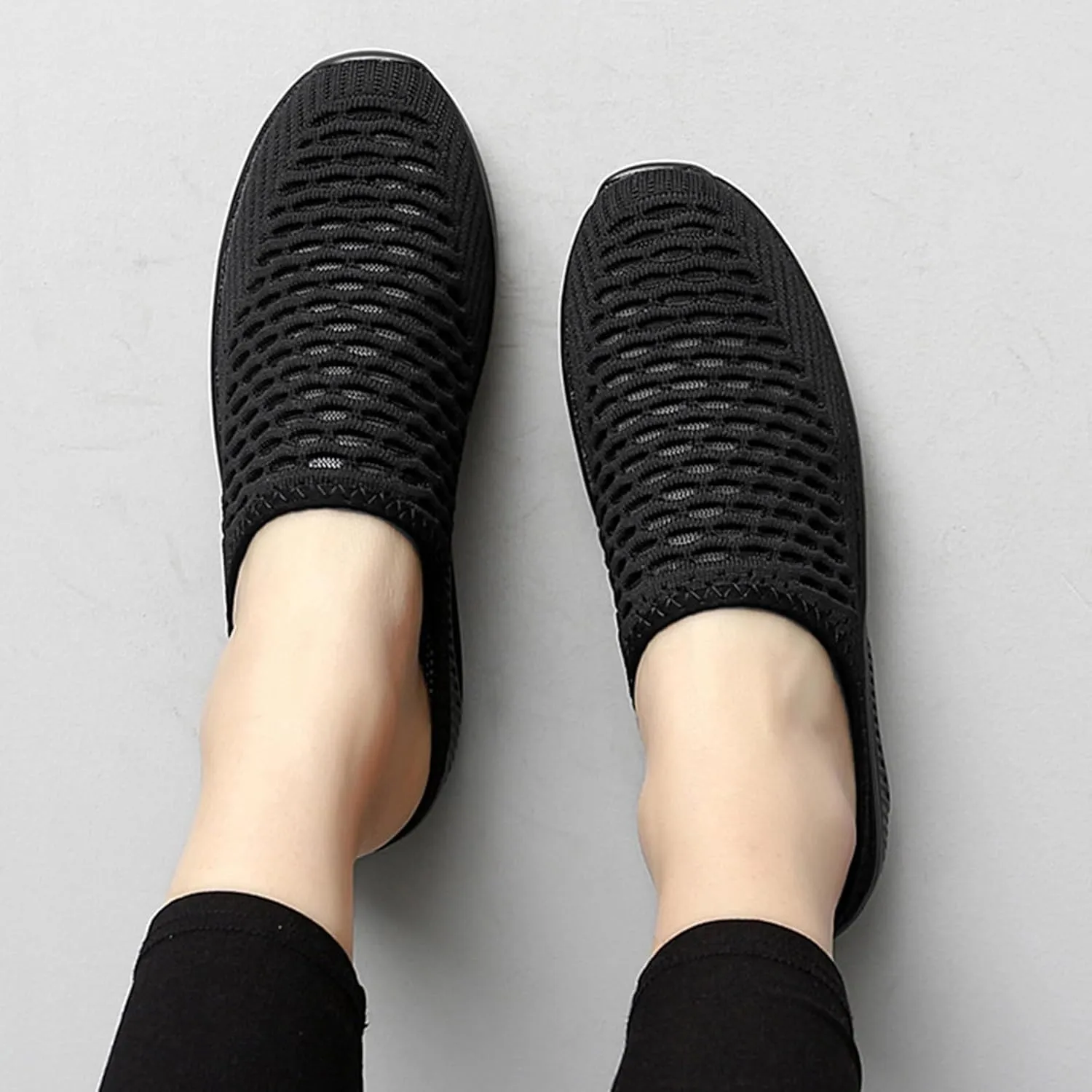 Women's Orthopedic Clogs with Air Cushion Support Mesh Sandals Close Toe Wide Width Non-Slip Breathable Slippers Mules Clogs for Women Summer Casual Lightweight Walking Outdoor Slippers