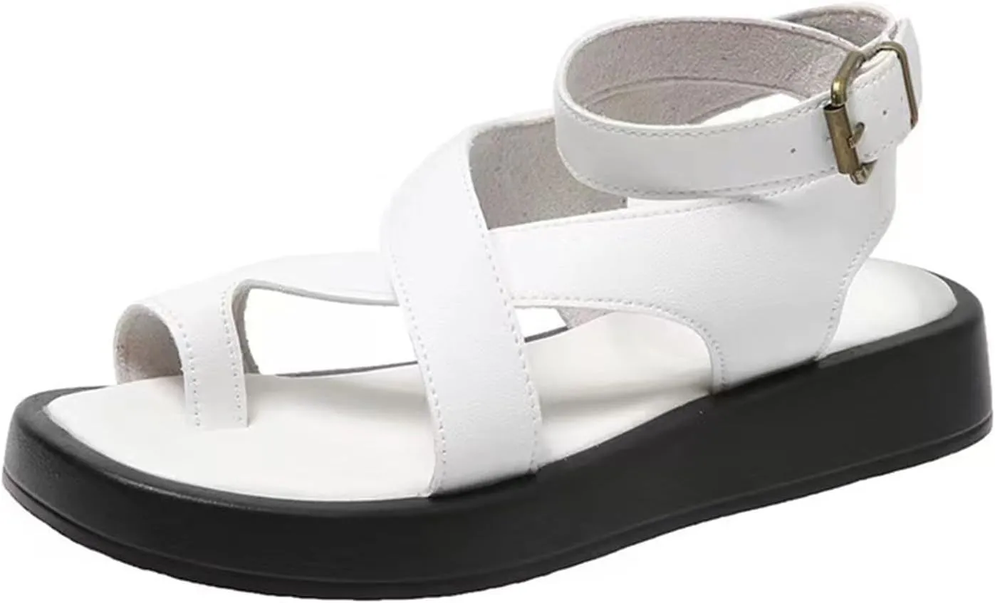 Women's Platform Wedge Sandals Comfortable Walking Shoes Air Cushioned Support Ankle Strap Dress Sandals Wide Widths Round Toe Dressy Casual Cute Beach Shoes