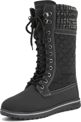 Womens Rain Thermal Warm Snow Winter Knee High Waterproof Boots