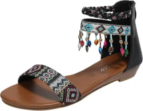 Women's Sandals Flat Sandals for Women Dressy Womens Flat for Women with Arch Support Comfort Open Toe Slingback Shoes