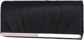 Womens Satin Clutch Pleated Evening Bag Wedding Purse