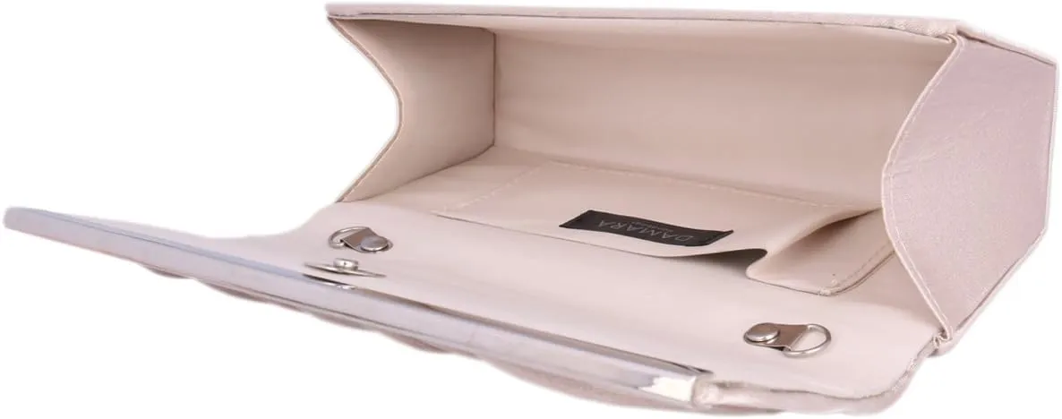 Womens Satin Clutch Pleated Evening Bag Wedding Purse