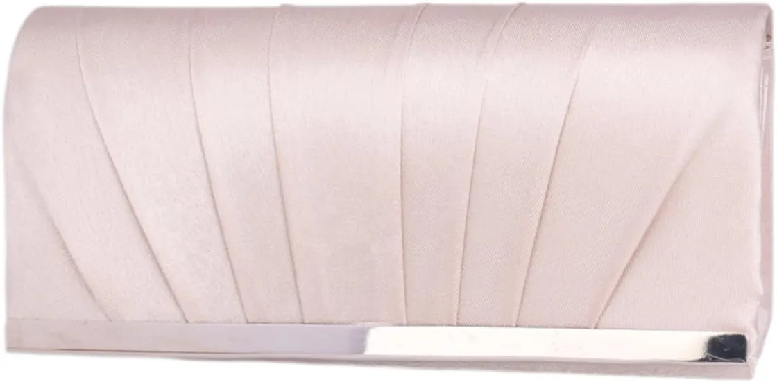 Womens Satin Clutch Pleated Evening Bag Wedding Purse