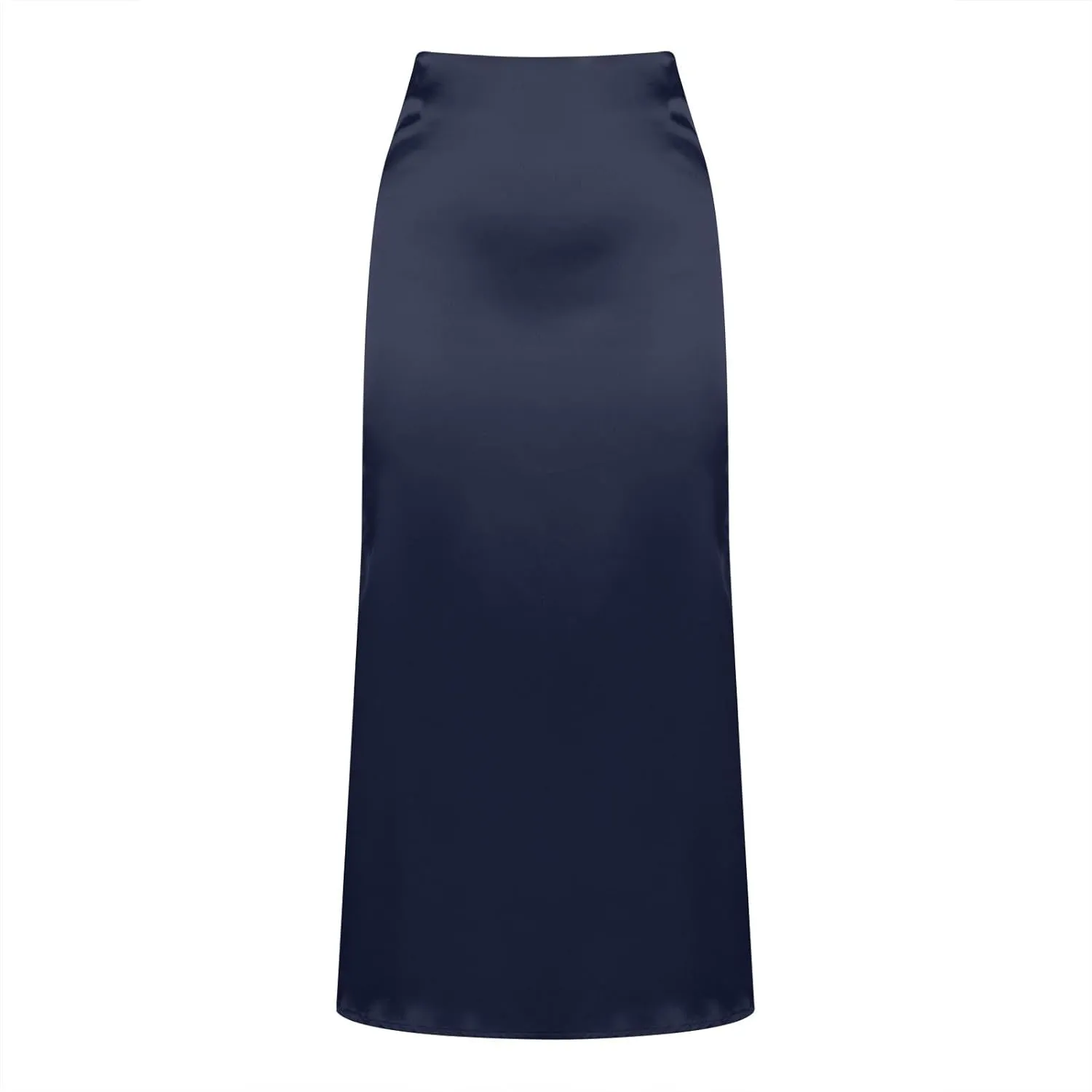 Women's Satin High Waist Maxi Skirts Slim Solid Color Mid Length Hip Fishtail Skirt High Waisted Wrapped Skirts Trendy