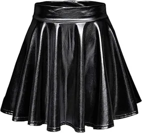 Womens Sexy Pleated Skirts High Waist A Line Skirt Solid Color Loose Y2k Mini Skirts Fashion Short Skirt for Party