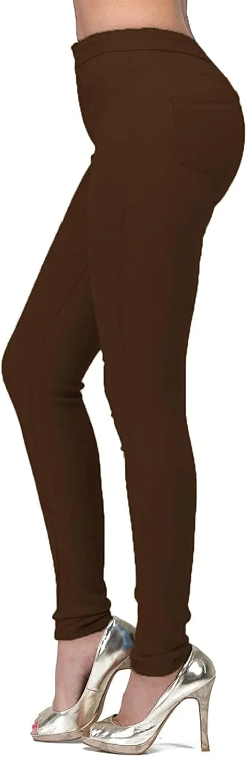 Womens Skinny Denim Jeans High Waisted Stretchy Plus Size Jeans Leggings Straight Leg Small Feet Slim Casual Trousers