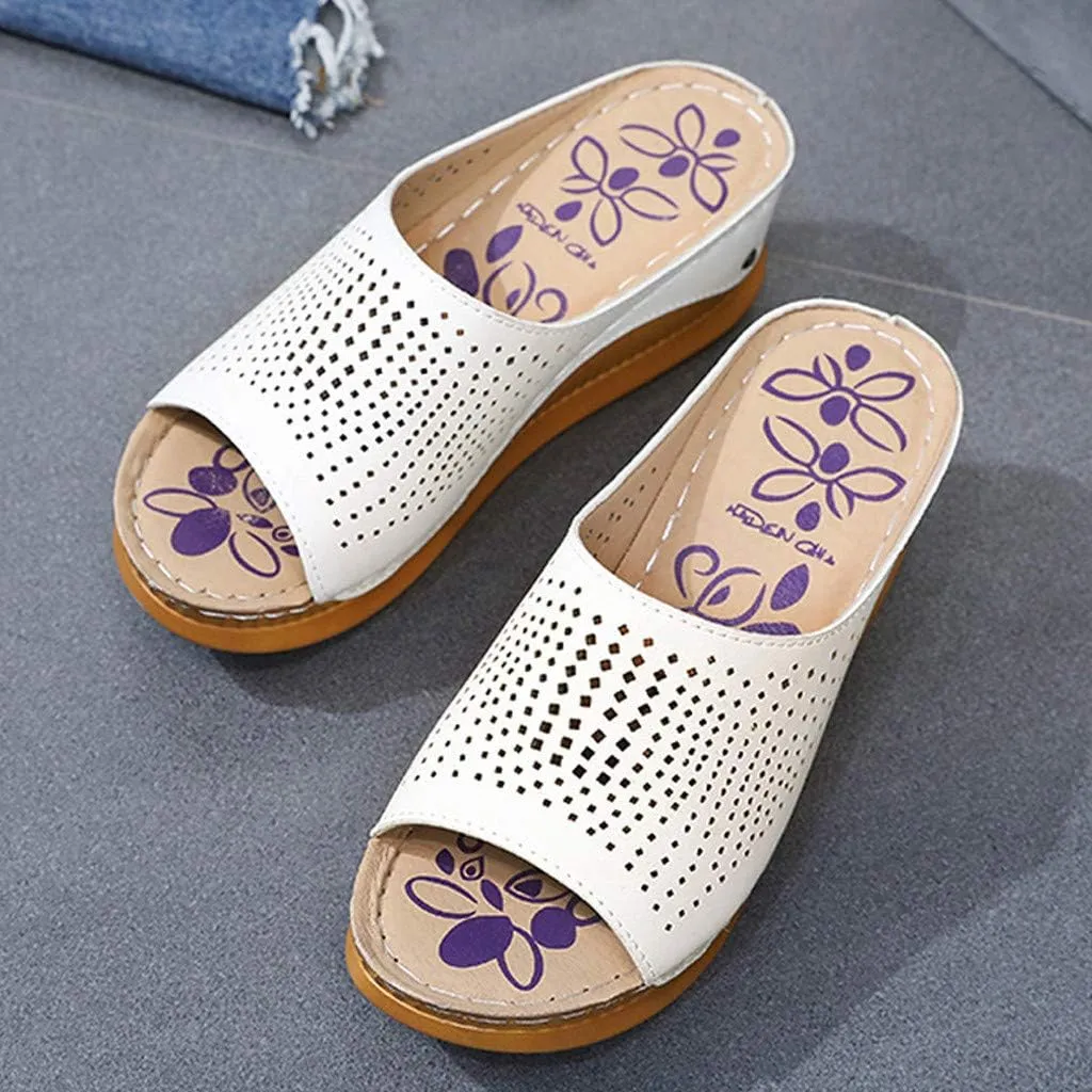 Womens Slippers Fuzzy Memory Foam Suede Plush Shoes Wedges Women's Hollow Fashion Fish Shoes Mouth Slippers
