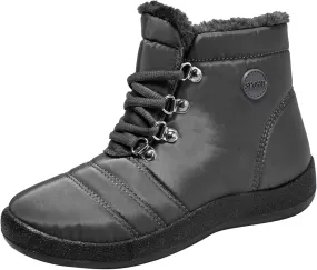 Womens Winter Snow Boots Flat Warm Fur Lined Waterproof Ankle Booties omfortable Walking Outdoor Boot
