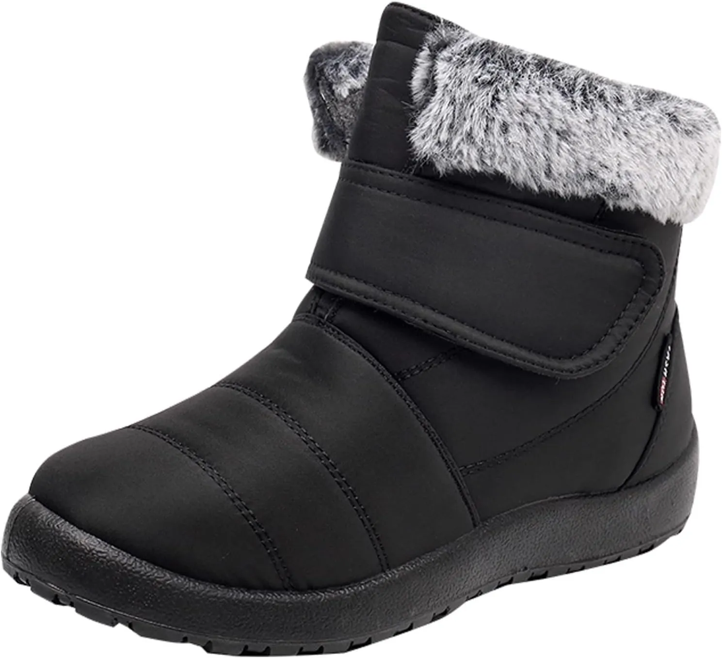 Womens Winter Snow Boots Warm Fur Lined Boots Waterproof Non Slip Outdoor Boot Hook Loop Fashion Womens Booties