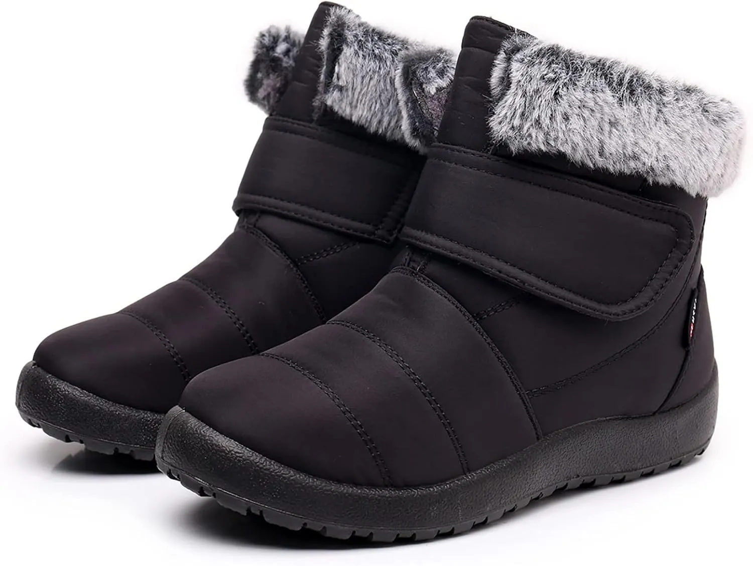 Womens Winter Snow Boots Warm Fur Lined Boots Waterproof Non Slip Outdoor Boot Hook Loop Fashion Womens Booties