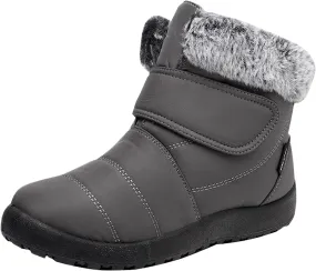 Womens Winter Snow Boots Warm Fur Lined Boots Waterproof Non Slip Outdoor Boot Hook Loop Fashion Womens Booties