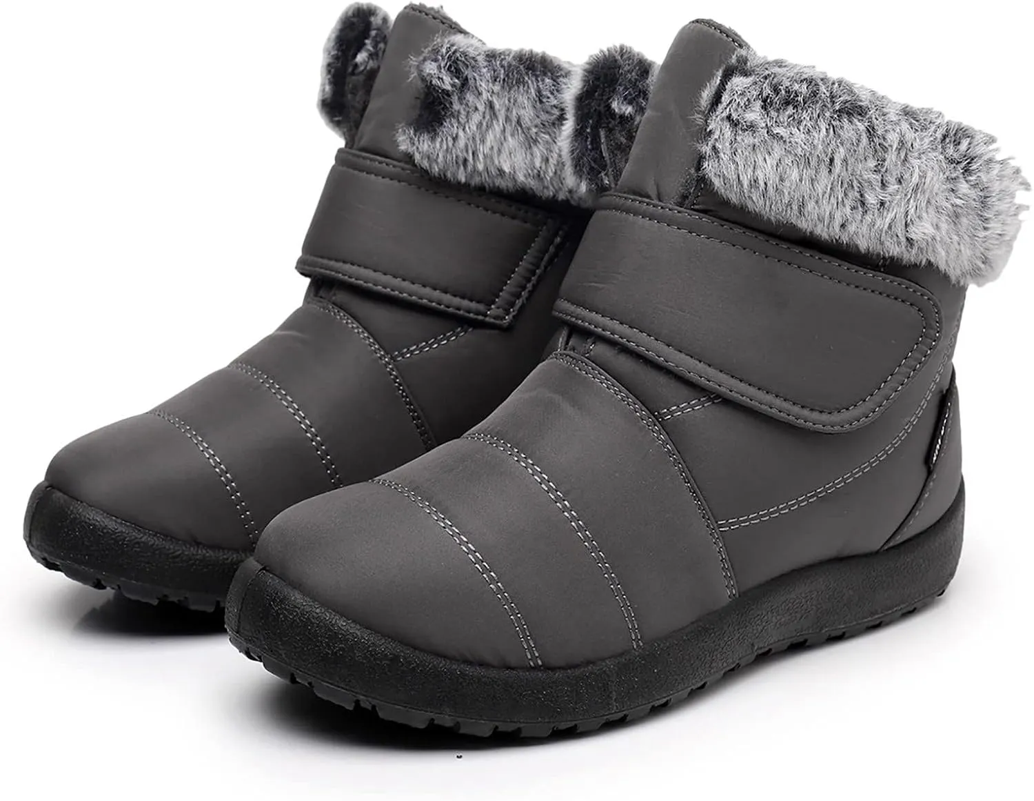 Womens Winter Snow Boots Warm Fur Lined Boots Waterproof Non Slip Outdoor Boot Hook Loop Fashion Womens Booties
