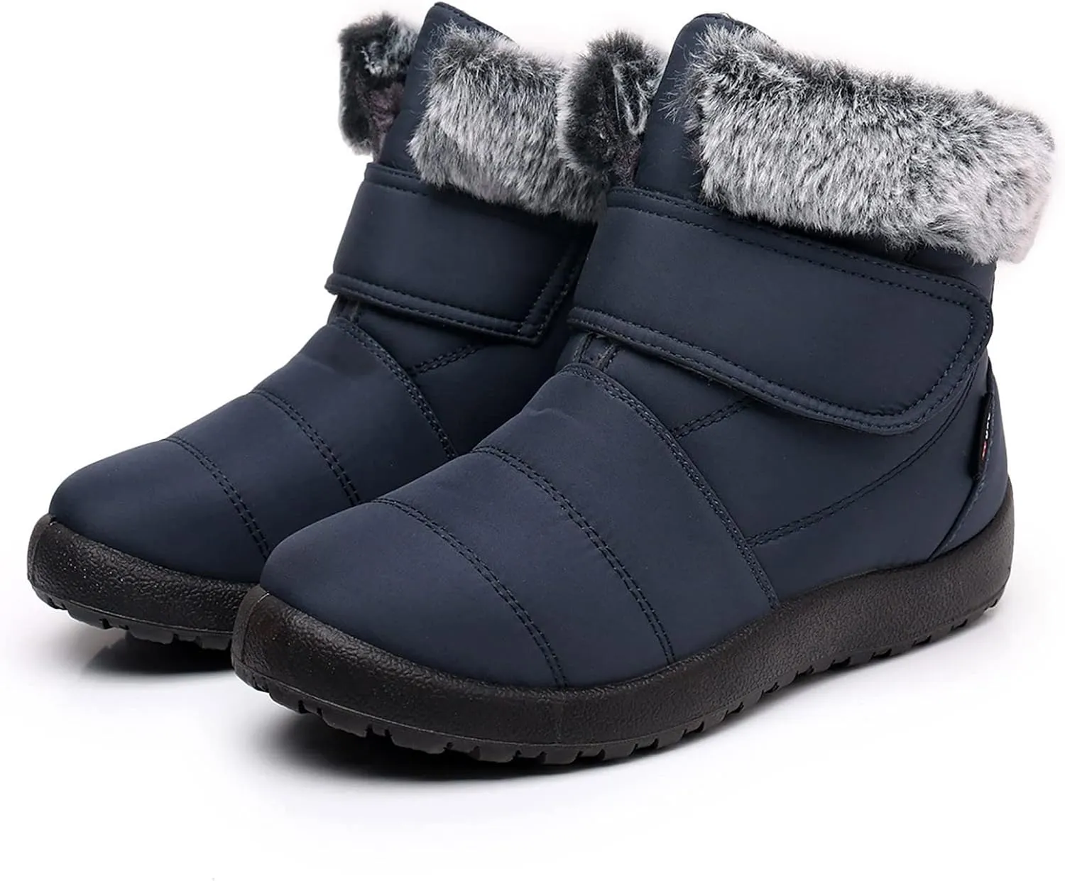 Womens Winter Snow Boots Warm Fur Lined Boots Waterproof Non Slip Outdoor Boot Hook Loop Fashion Womens Booties