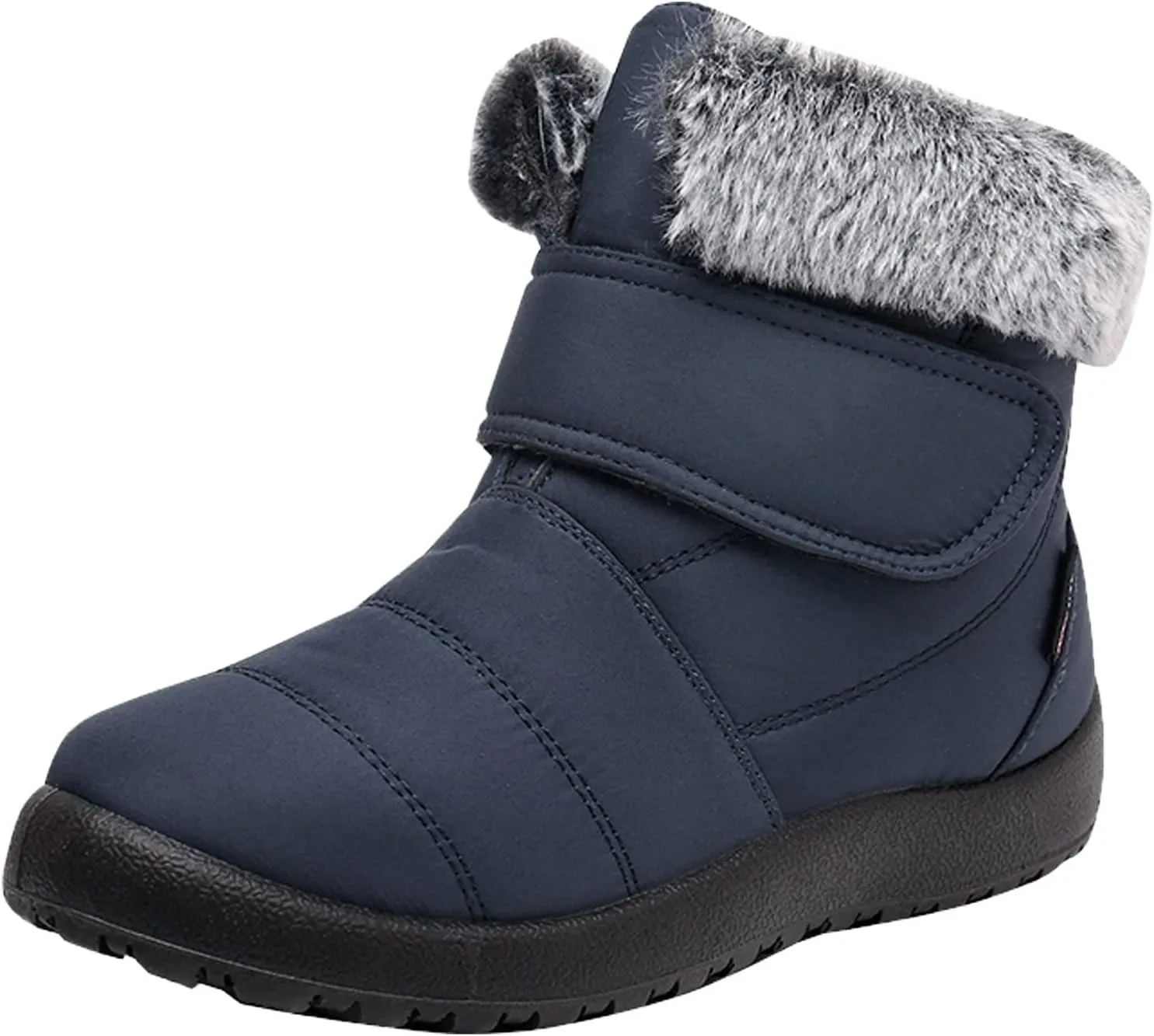 Womens Winter Snow Boots Warm Fur Lined Boots Waterproof Non Slip Outdoor Boot Hook Loop Fashion Womens Booties
