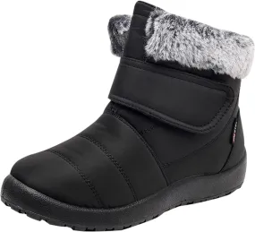Womens Winter Snow Boots Warm Fur Lined Boots Waterproof Non Slip Outdoor Boot Hook Loop Fashion Womens Booties