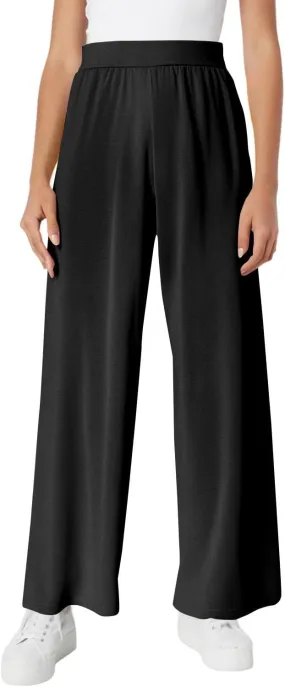 Womens Work Pants High Waisted Yoga Dress Pants Business Casual Office Stretchy Wide Leg Trousers with Pockets