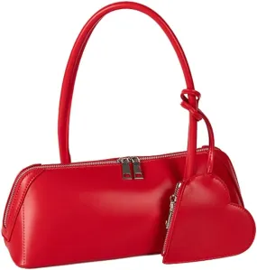 Womens Y2k Purse Underarm Hobo Purse with Heart Coin Pocket Fashion Handbag Elegant Clutch Shoulder Bag Dating Bag Trendy