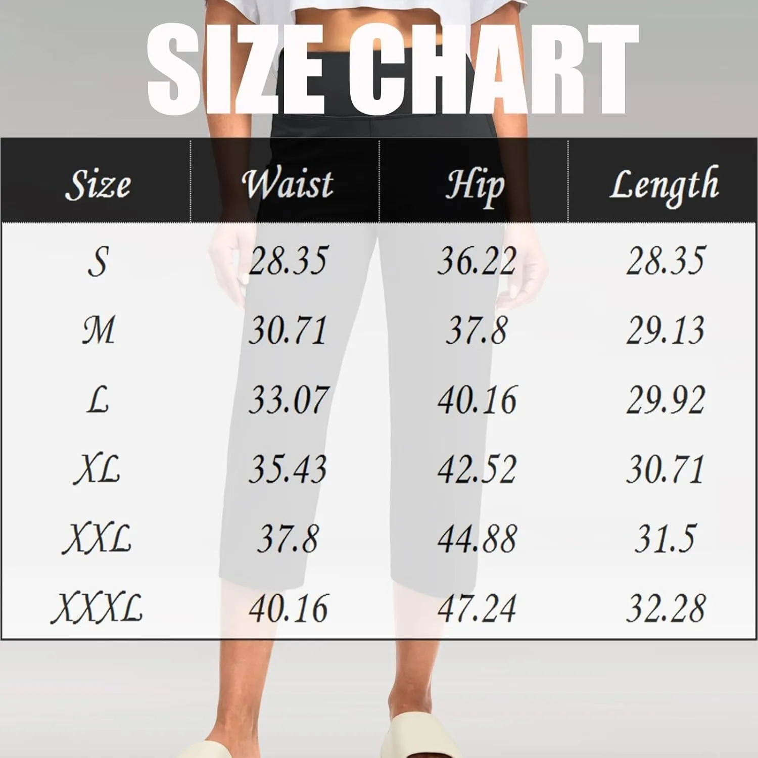 Womens Yoga Capri Pants Legging with Pockets for Women Plus High Waisted Tummy Control Straight Leg Workout Crop Pant