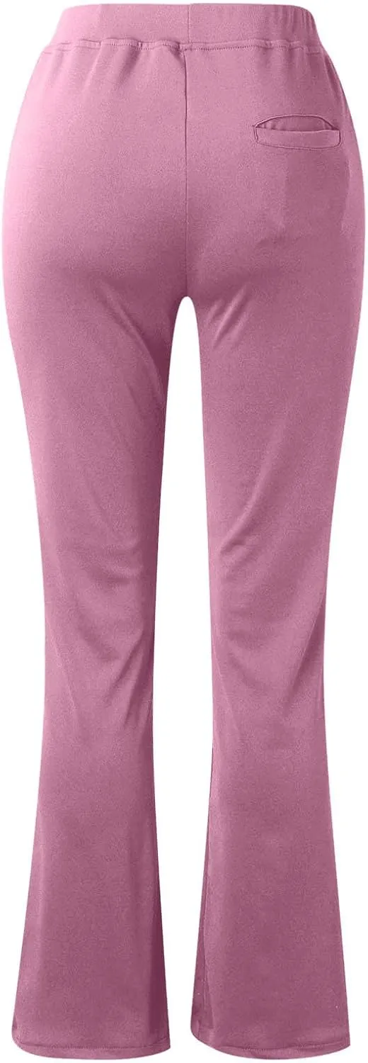 Work Pants for Womens High 2025 High Waist Dressy Pant Casual Stretch Yoga Pants Comfy Workout Business Trousers