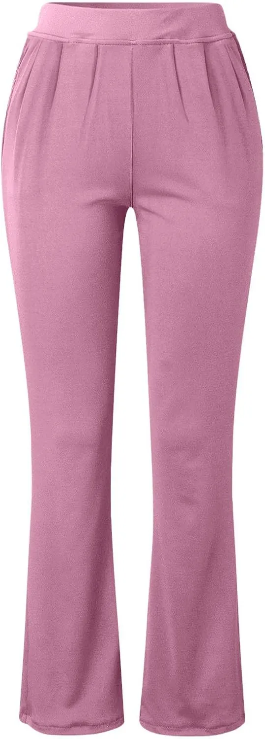 Work Pants for Womens High 2025 High Waist Dressy Pant Casual Stretch Yoga Pants Comfy Workout Business Trousers