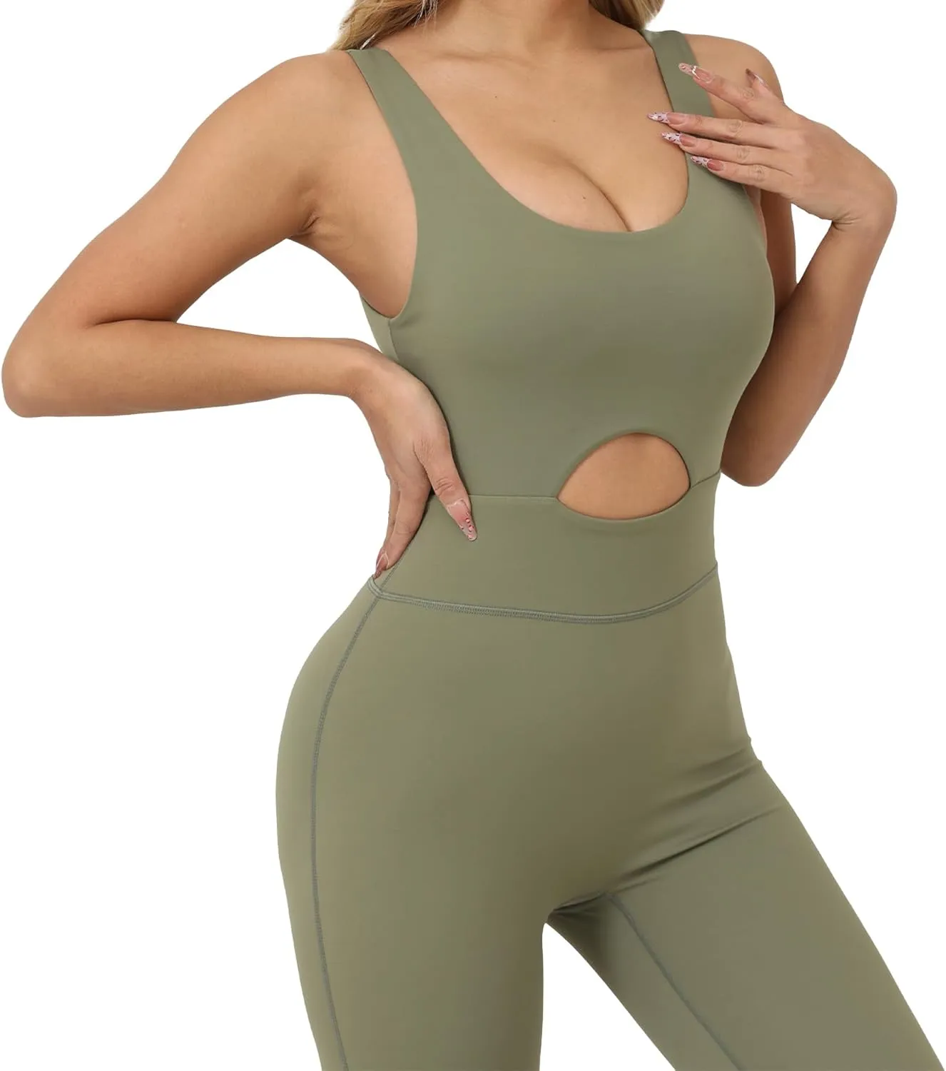 Workout Jumpsuits for Women-Black Womens Jumpsuit Sleeveless Yoga One Piece Jumpsuits V Shaped Backless