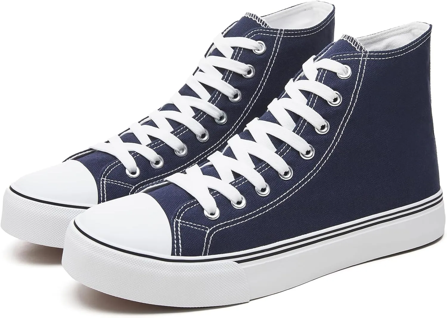 yageyan Mens High Top Canvas Sneakers Fashion Lace up Walking Shoes Casual Classic