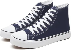 yageyan Mens High Top Canvas Sneakers Fashion Lace up Walking Shoes Casual Classic