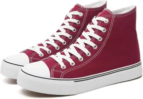 yageyan Mens High Top Canvas Sneakers Fashion Lace up Walking Shoes Casual Classic