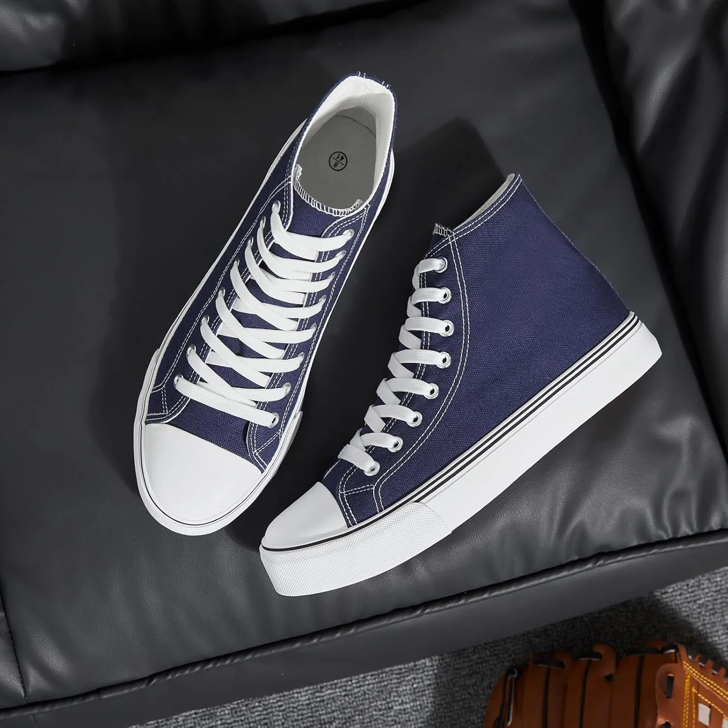 yageyan Mens High Top Canvas Sneakers Fashion Lace up Walking Shoes Casual Classic