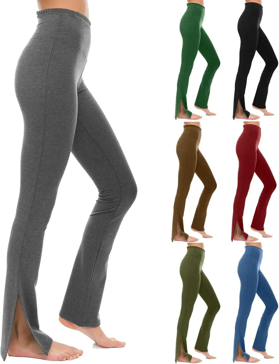 Yoga Pants Women High Waisted Tummy Control Pants Stretch Workout Pants Casual Dressy Pants Flare Leg Pants Plus Size