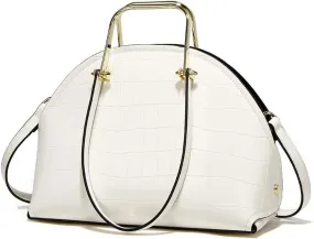 ZiMing Womens Handbags Glossy Patent Leather Dome Satchel Bag Top Handle Handbag Purse Shoulder Crossbody Bag Medium Tote Bag